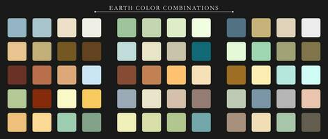 Earth palette. Trend color palette guide template. An example of a color palette. Forecast of the future color trend. Match color combinations. Vector graphics. Eps 10.