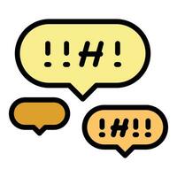 Stress chat icon vector flat