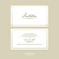 oro y blanco resumen decorativo elementos. el elegante y moderno diseño es Perfecto para Boda invitaciones y saludo tarjetas el Clásico antecedentes y geométrico lujo marco vector