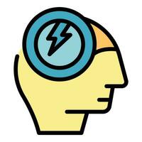Brainstorming skill icon vector flat