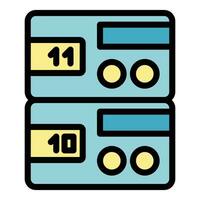 Server memory icon vector flat