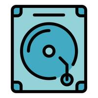 Hdd memory icon vector flat