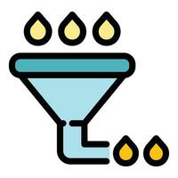 Drop funnel ink icon vector flat