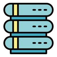 Server memory icon vector flat