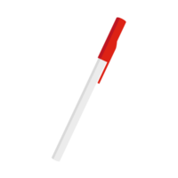 Plastic pen with red cap, office and school supplies png