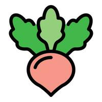 Vegan beet icon vector flat