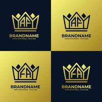 Letter AF and FA Home King Logo Set, suitable for business with AF or FA initials. vector