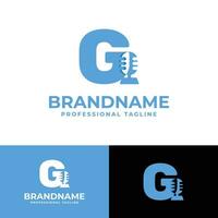 Letter G Microphone Logo, suitable for business related to Microphone with G initial. vector