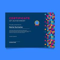 Abstract Geometric Certificate Template Design vector