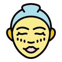 Serum facial massage icon vector flat