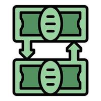 Money exchange icon vector flat