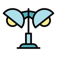 Lamp illumination icon vector flat