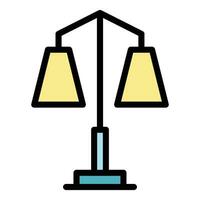 Office lamp icon vector flat