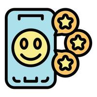 teléfono emoji aplicación icono vector plano