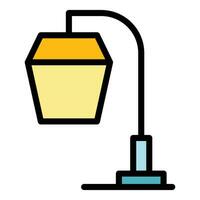 Led lamp icon vector flat