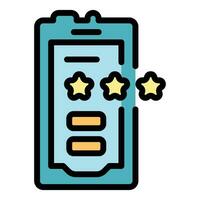 Rating phone app icon vector flat