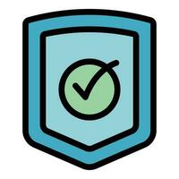 Protected overview icon vector flat