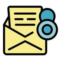Mail overview icon vector flat