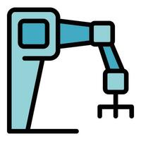 Robot hand overview icon vector flat