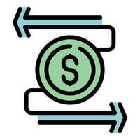 Money exchange icon vector flat