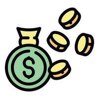 Model coin money icon vector flat