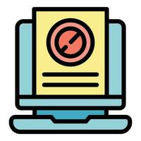 Disclaimer policy icon vector flat