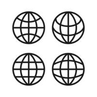 Globe icon vector. Globe icon for web. Web, website, homepage icon set vector