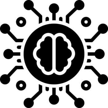 solid icon for intelligence vector