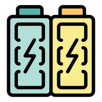 Load battery icon vector flat