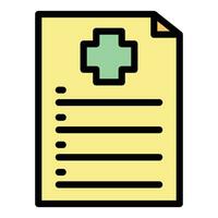 Medical report icon vector flat