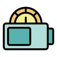 Time of charging icon vector flat