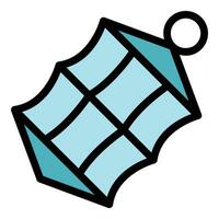 Ice fishing net icon vector flat