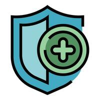 Medical health insurance icon vector flat