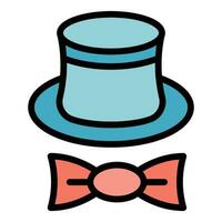 Birthday top hat icon vector flat