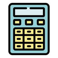 Finanzas calculadora icono vector plano