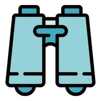 Binoculars icon vector flat