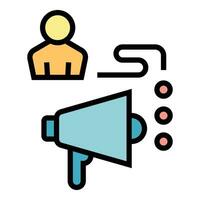 Speaker strategy icon vector flat