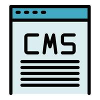 Cms page icon vector flat