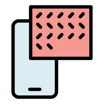 Smartphone code icon vector flat