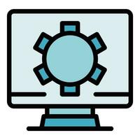 Pc software icon vector flat