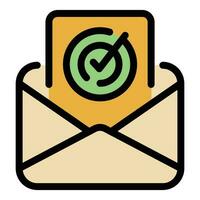 Cv email icon vector flat