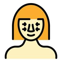 Face operation icon vector flat