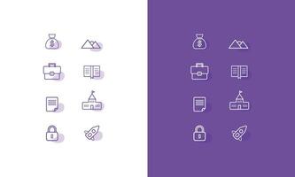 conjunto de iconos de negocios vector