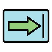 Move duration icon vector flat