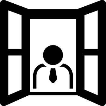 solid icon for look vector