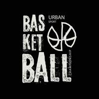 Basketball Illustration typography for t shirt, poster, logo, sticker, or apparel merchandise vector