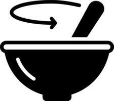 solid icon for stir vector