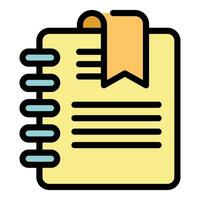 Paper notebook icon vector flat