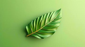 3d mockup leaf of tree and plant. Ecology, bio and natural products concept, Close up view of leaves composition, minimal style, Generative AI illustration photo