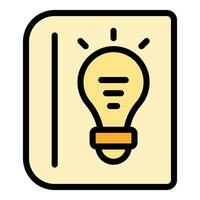 Idea notebook icon vector flat